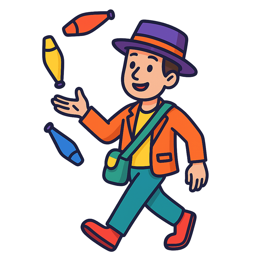 strolling walkabout entertainer